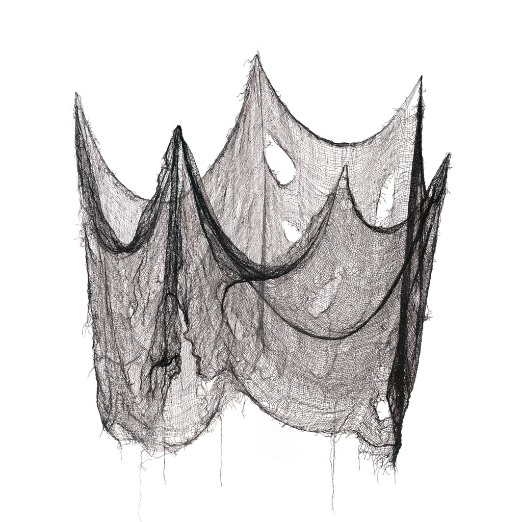 9.5 Ft Black Loose Weave Fabric