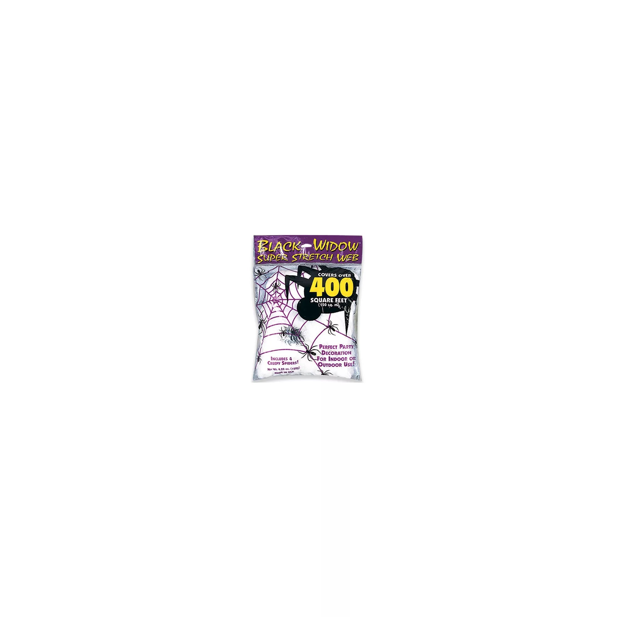 White Superstretch Spider Web Decoration