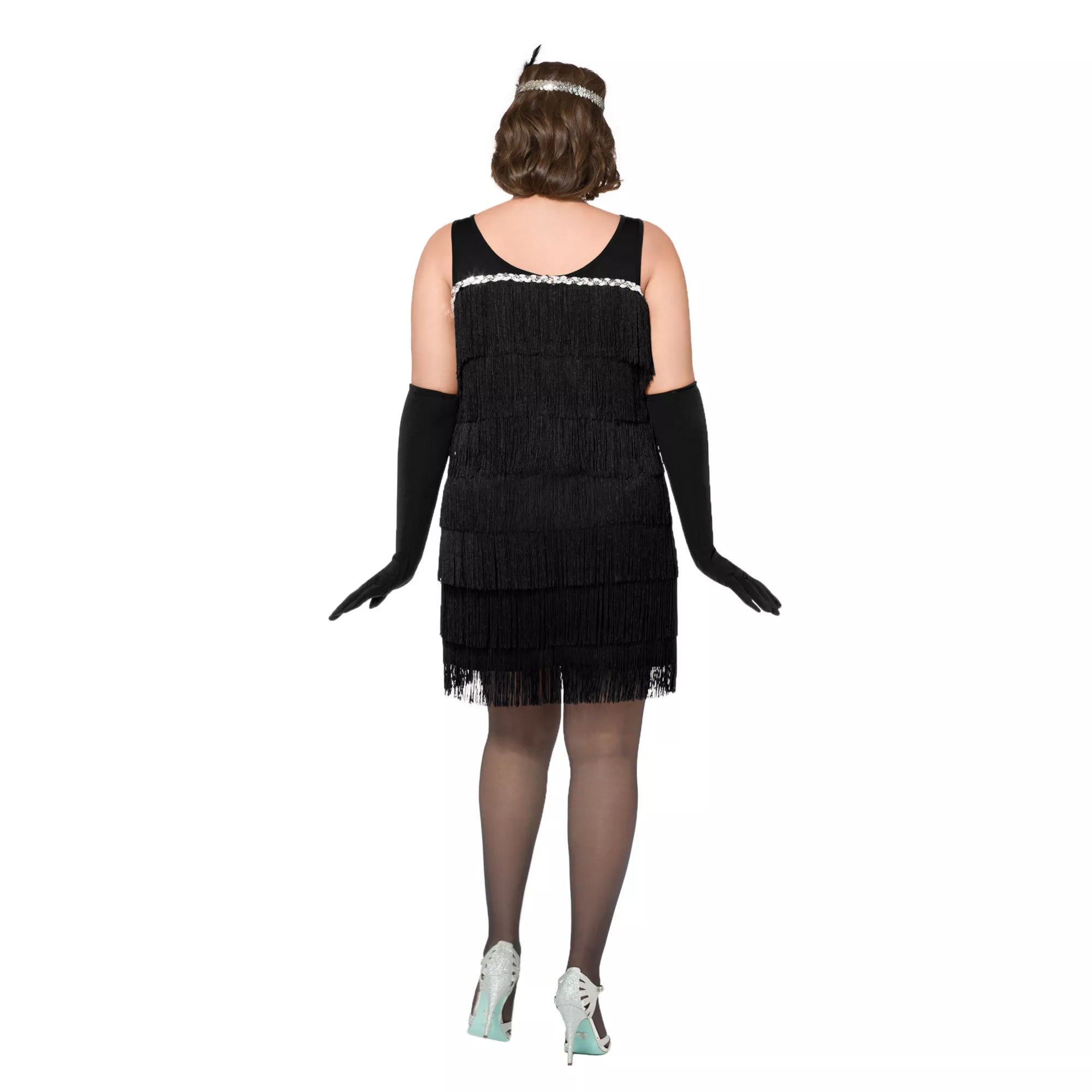 Adult Black Fancy Flapper Dress Costume