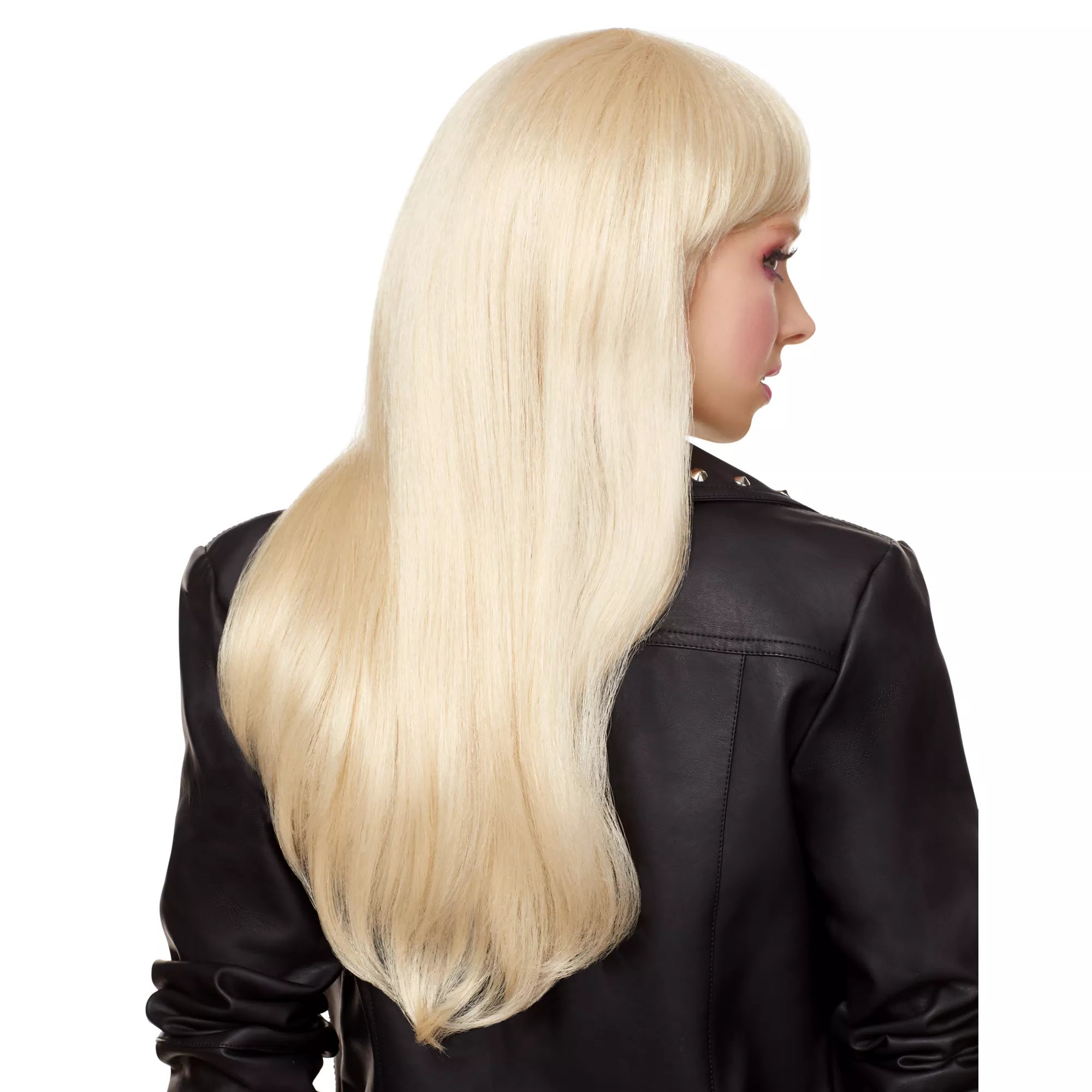 Long Blonde Wig With Bangs