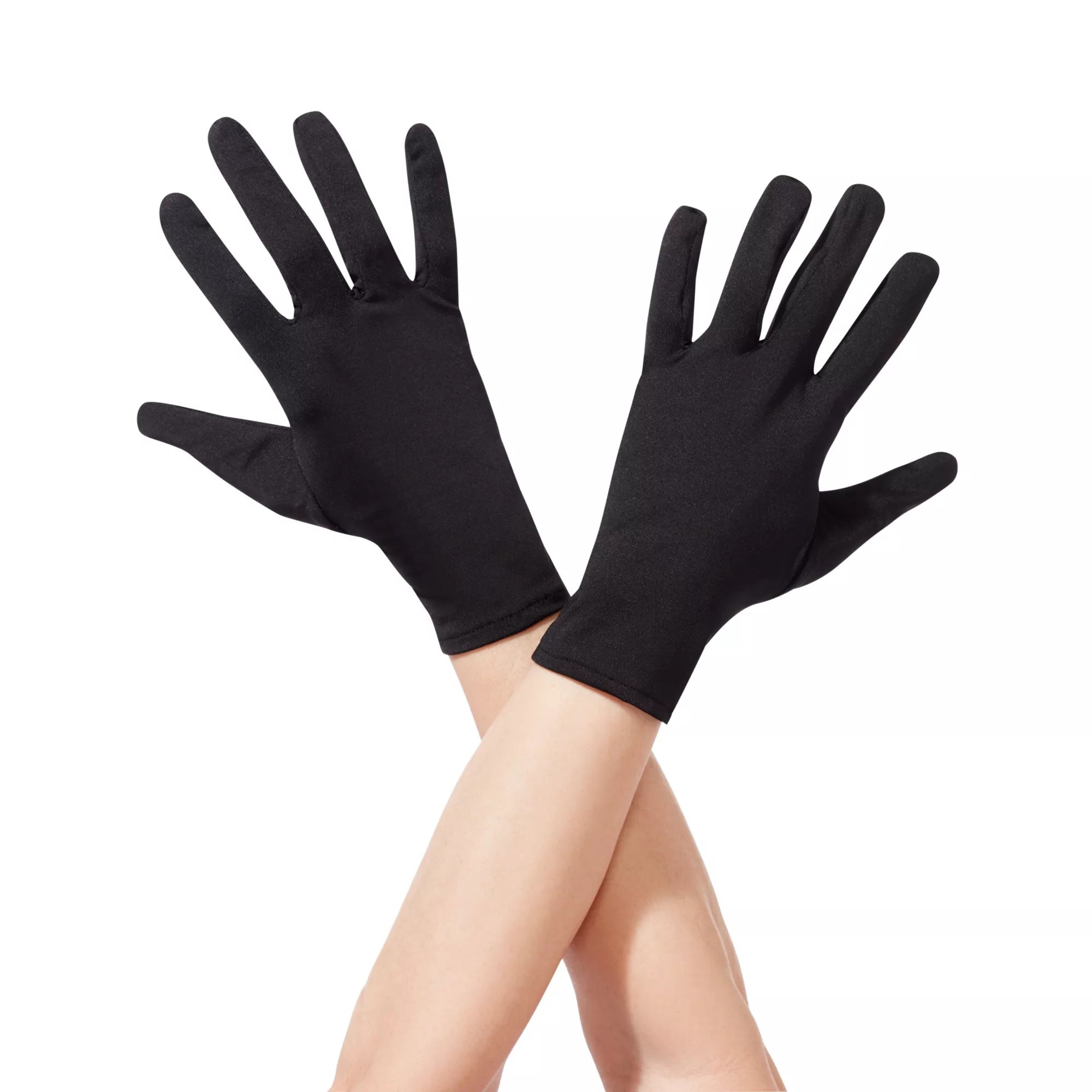 Short Black Gloves