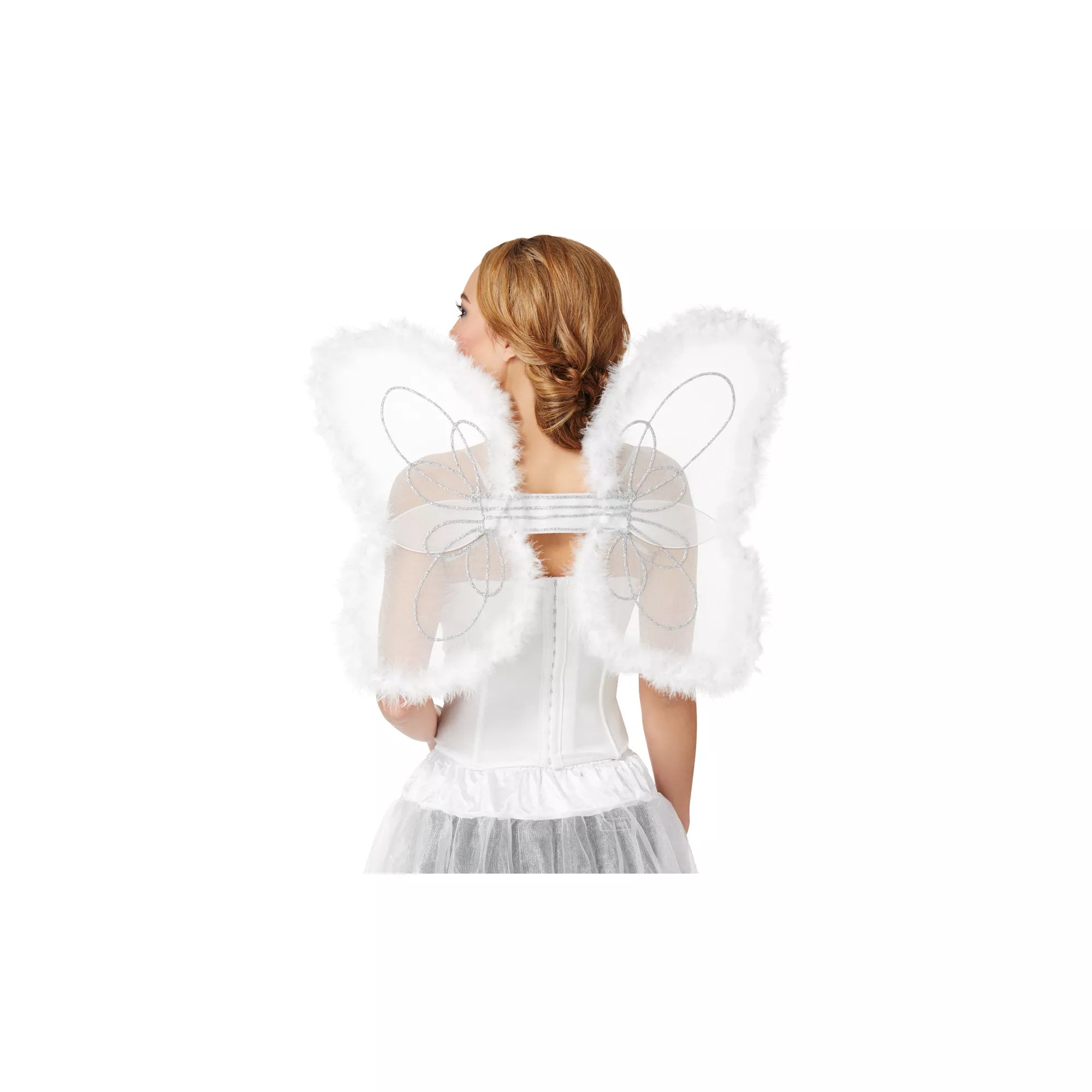 White Faux Marabou Wings