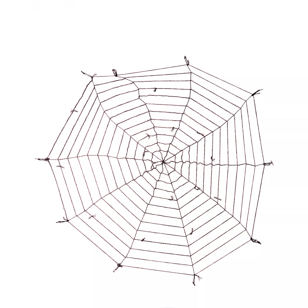 9 Ft Black Rope Spider Web Decoration