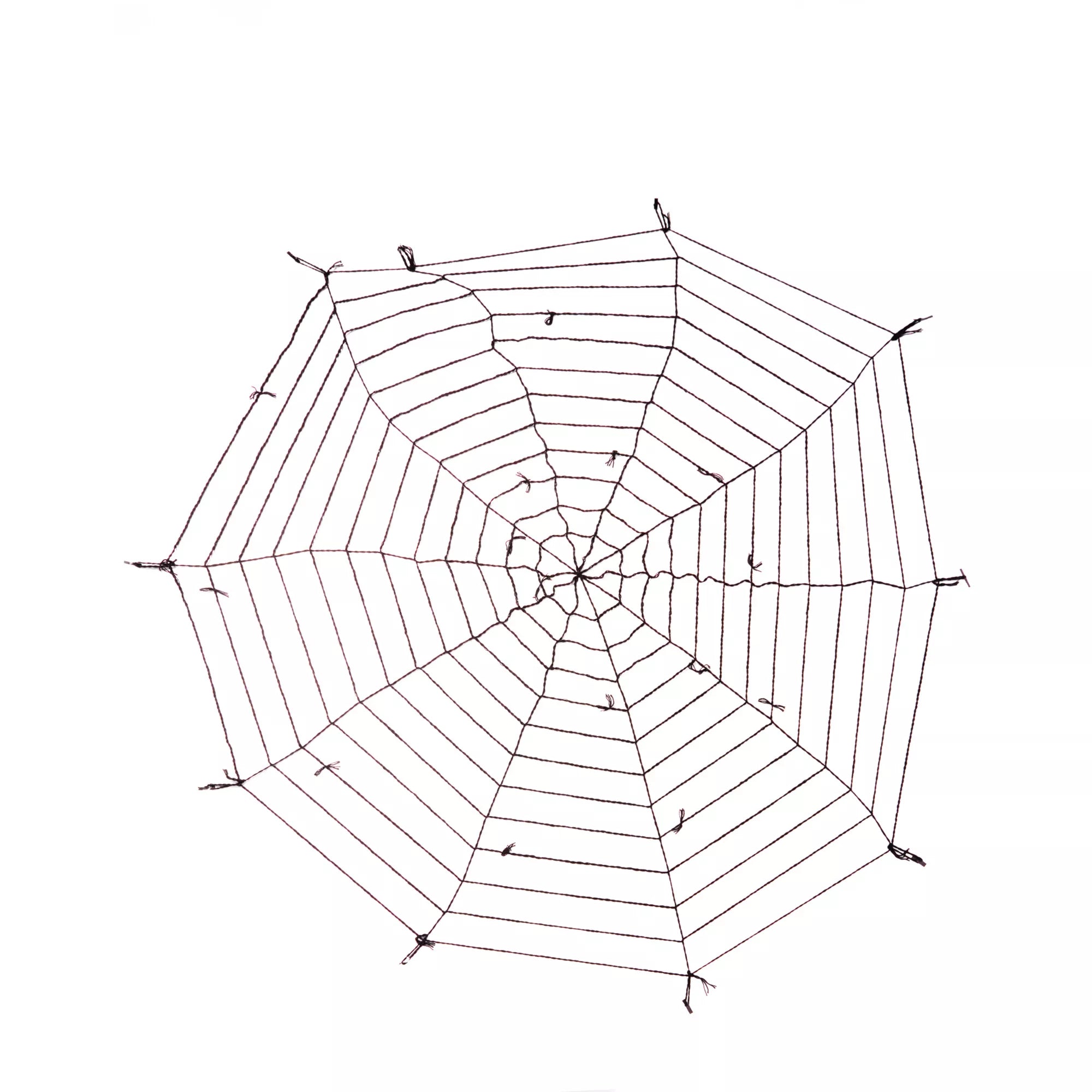 9 Ft Black Rope Spider Web Decoration