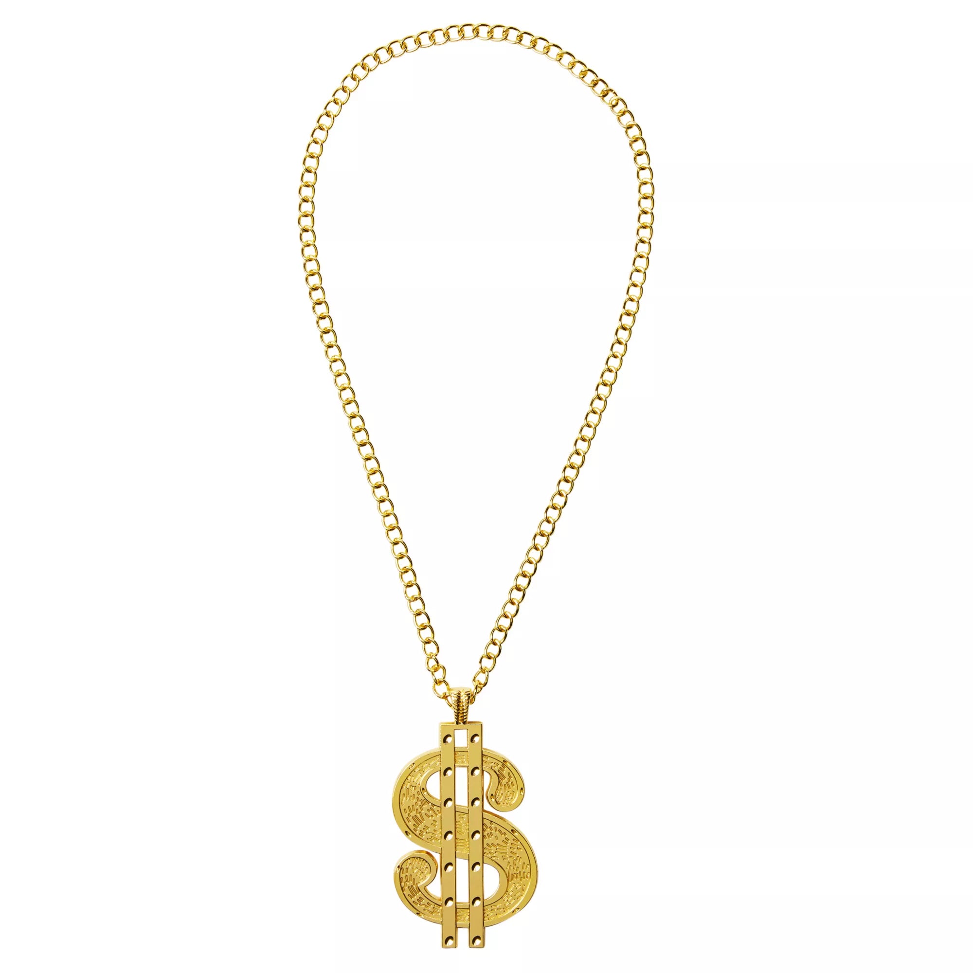 Gold Dollar Sign Necklace