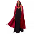 Burgundy Hooded Cape
