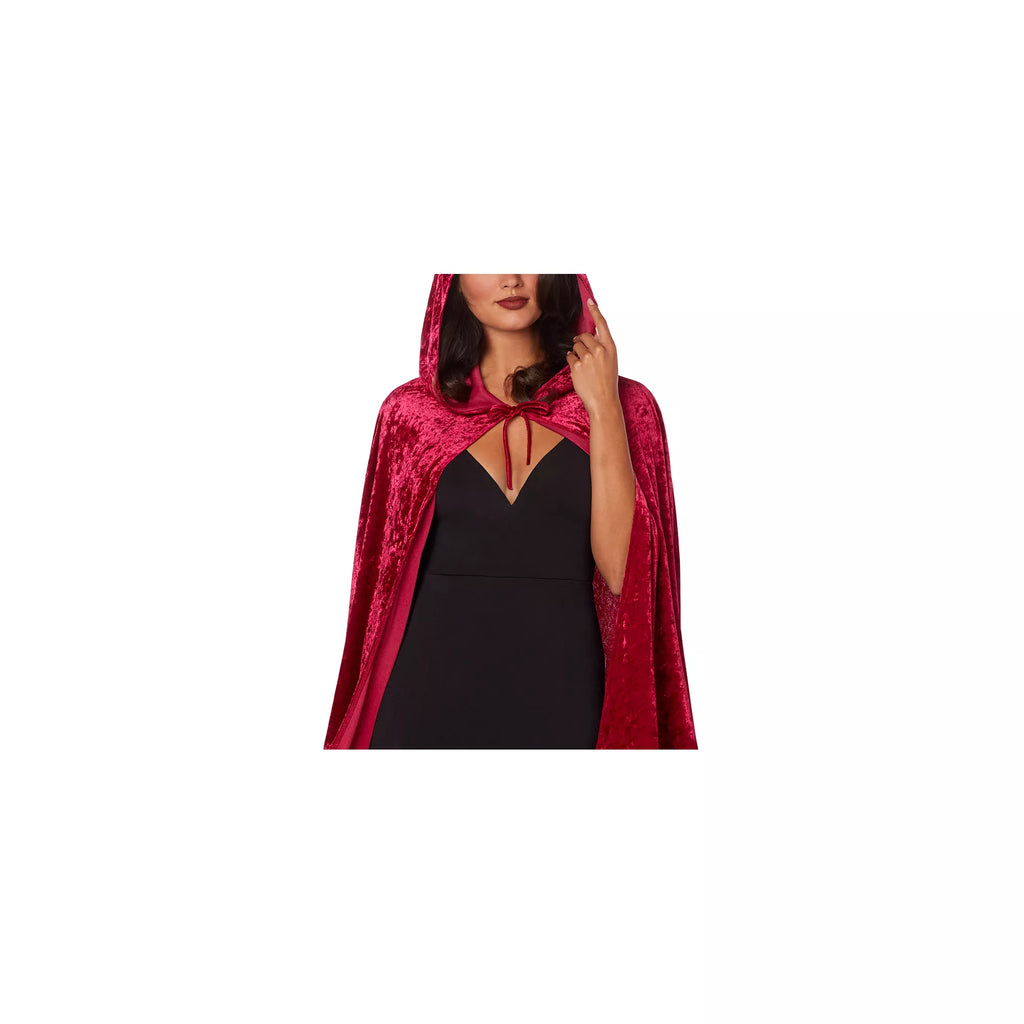 Burgundy Hooded Cape