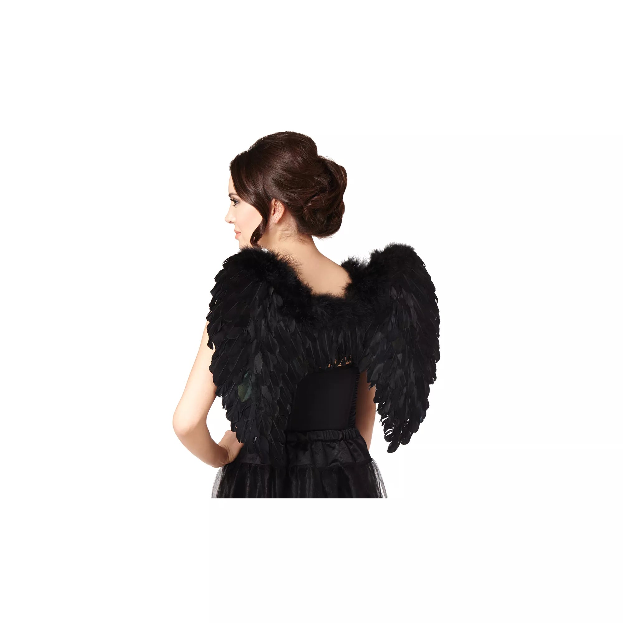 Black Faux Feather Wings