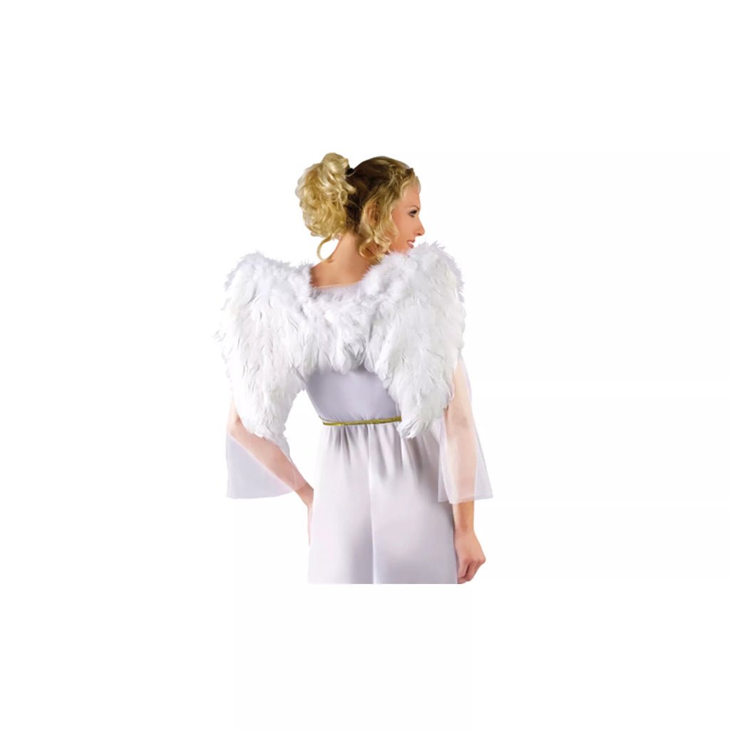 White Faux Feather Wings