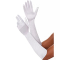 White Satin Gloves