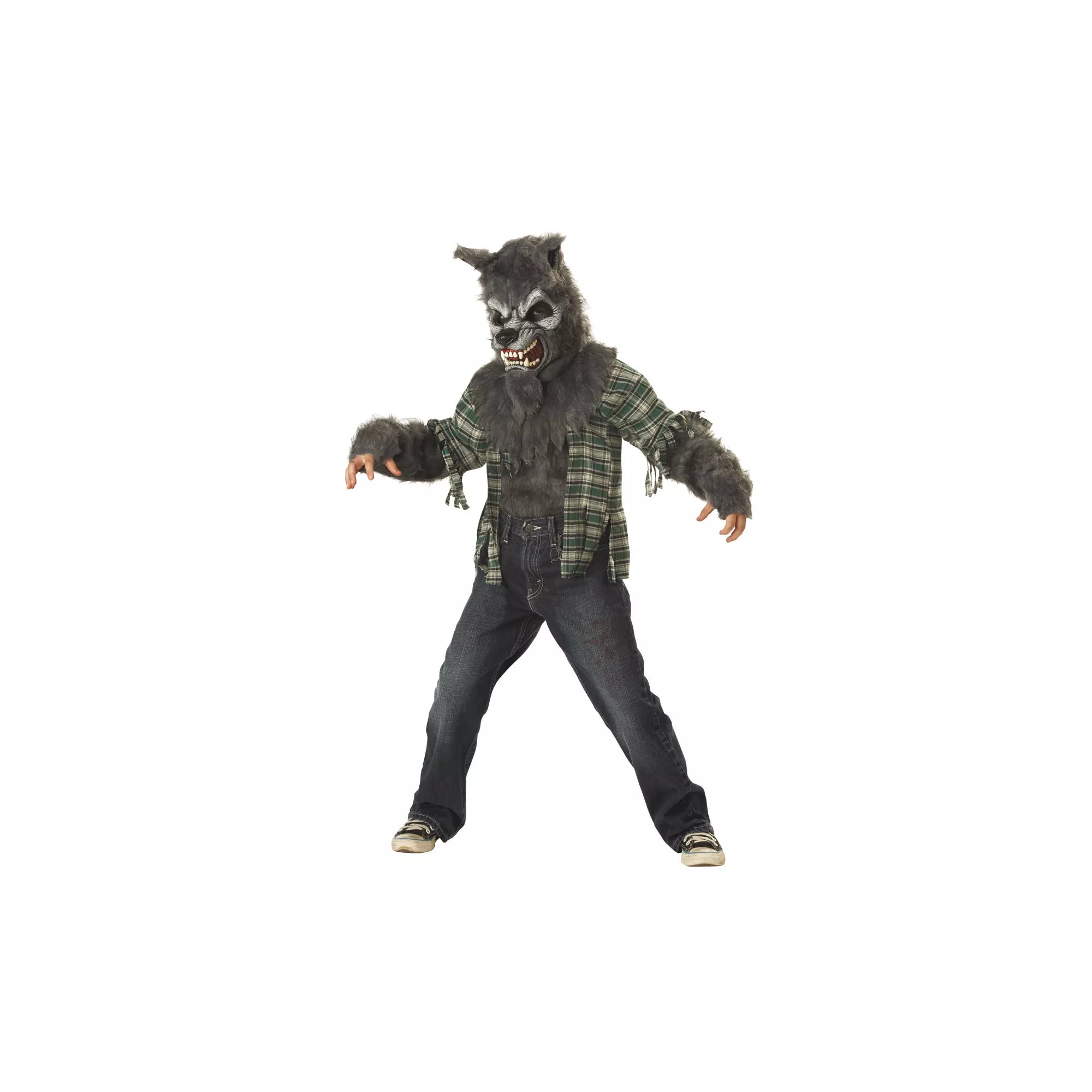Kids Howling at the Moon Gray Wolf Costume