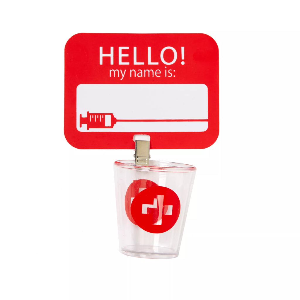 Nurse Badge with Shot Glass