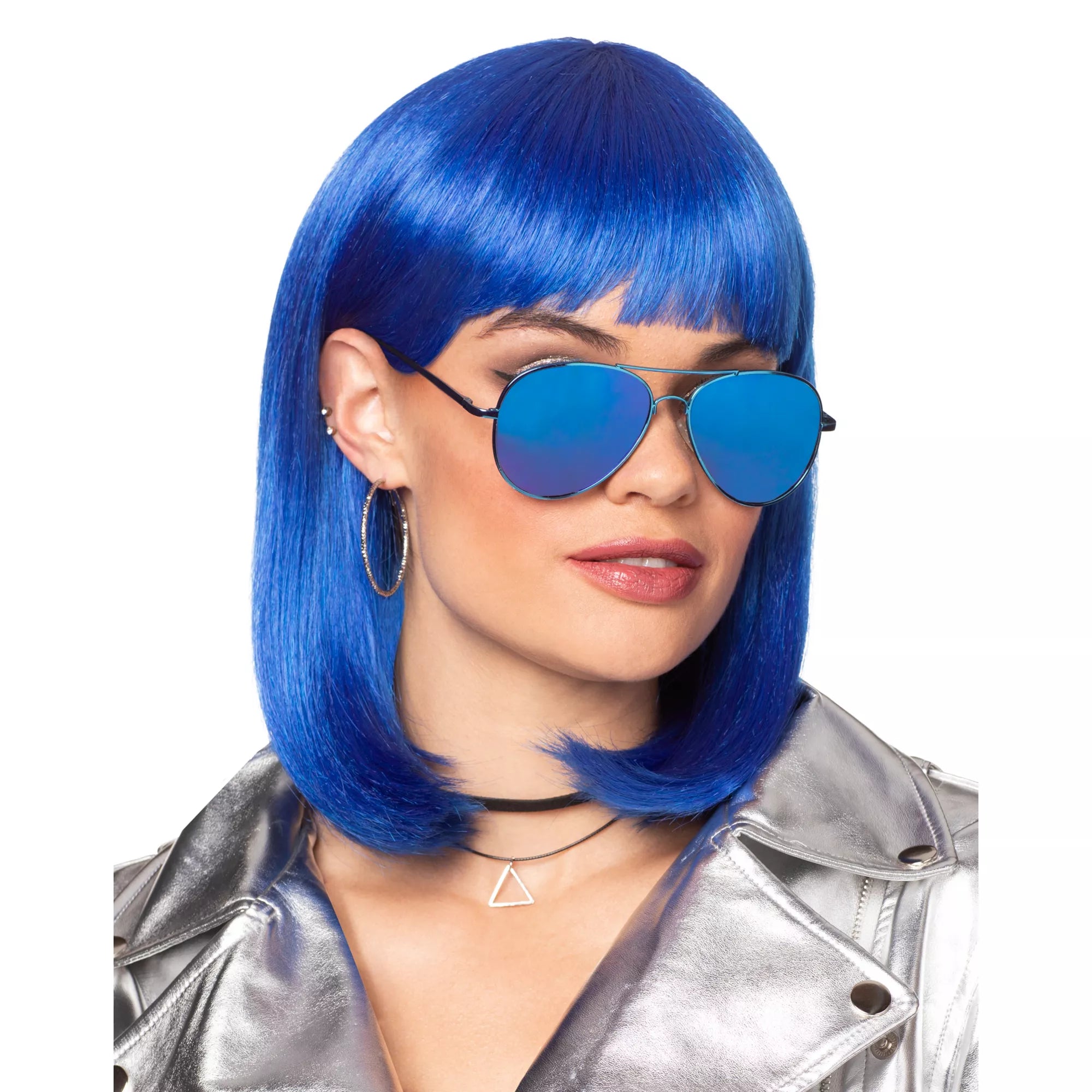 Dark Blue Pageboy Wig