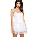 Front Lace-Up Corset - White