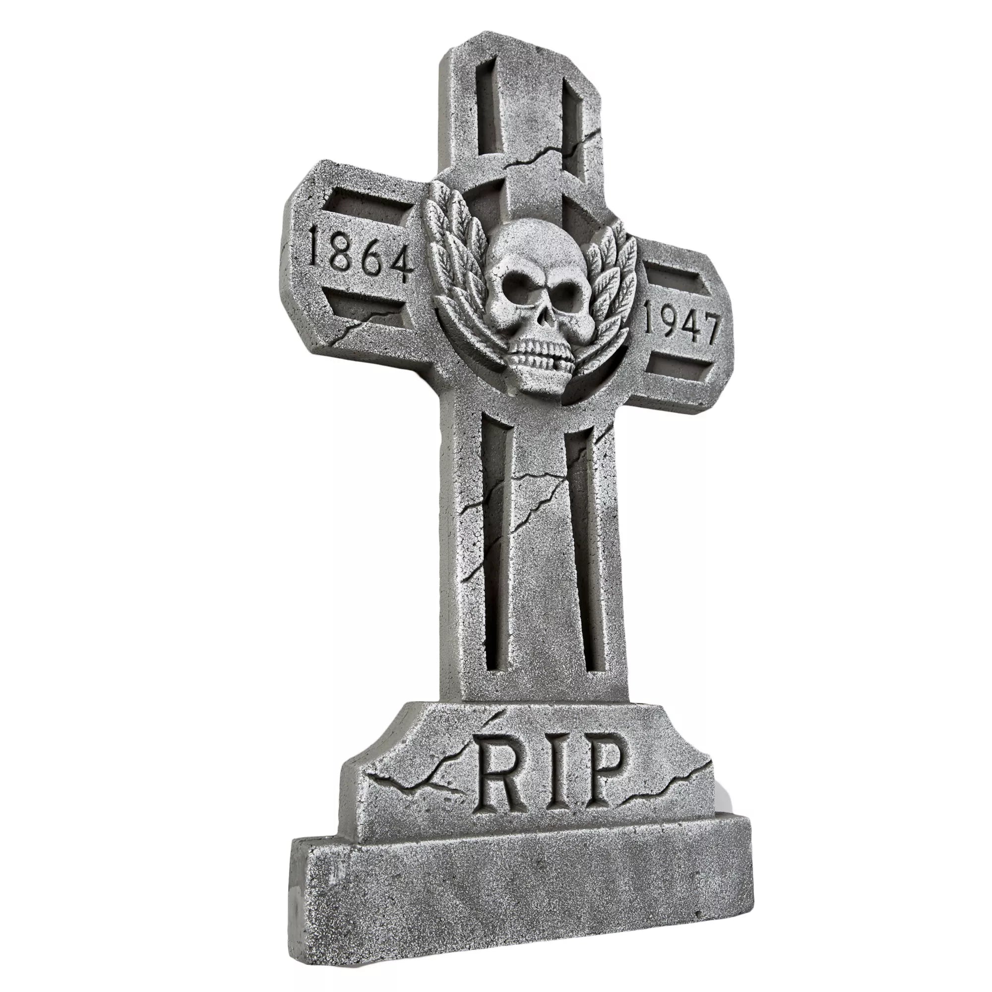 3 Ft Spooky Cross Tombstone