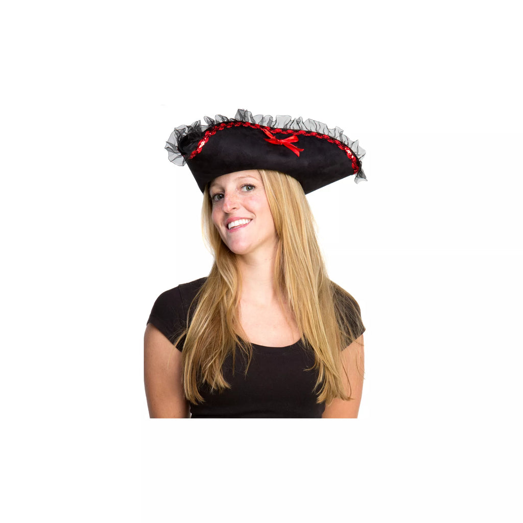 Black and Red Pirate Hat