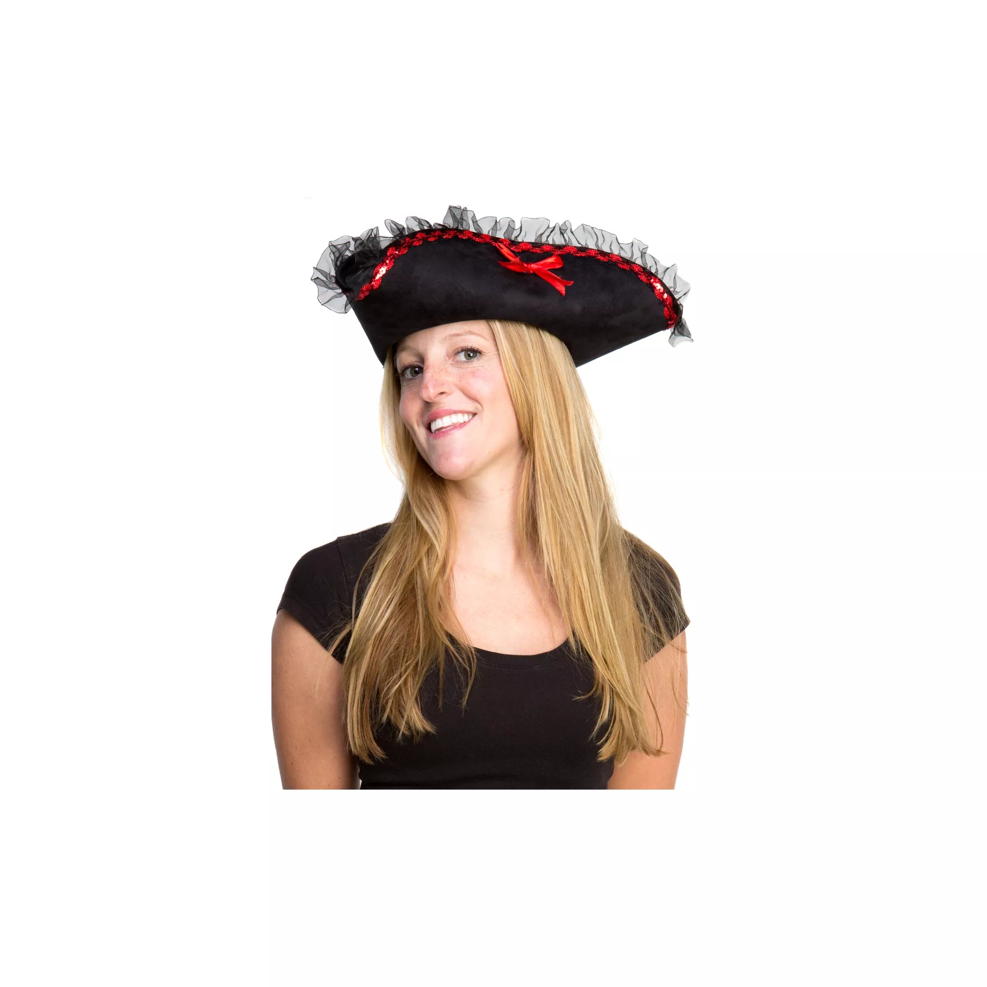 Black and Red Pirate Hat