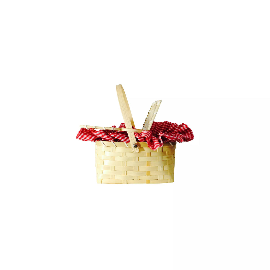 Red and White Gingham Basket