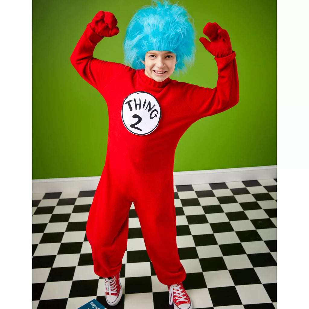 Kids  Thing 1 and Thing 2 One Piece Costume -  Dr. Seuss