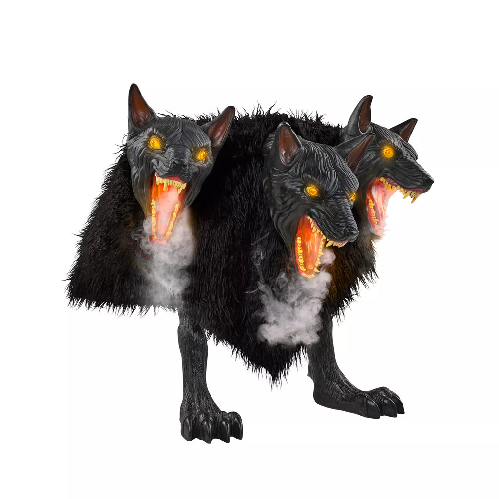 2 Ft 7 In Cerberus Three Headed Dog Animatronic