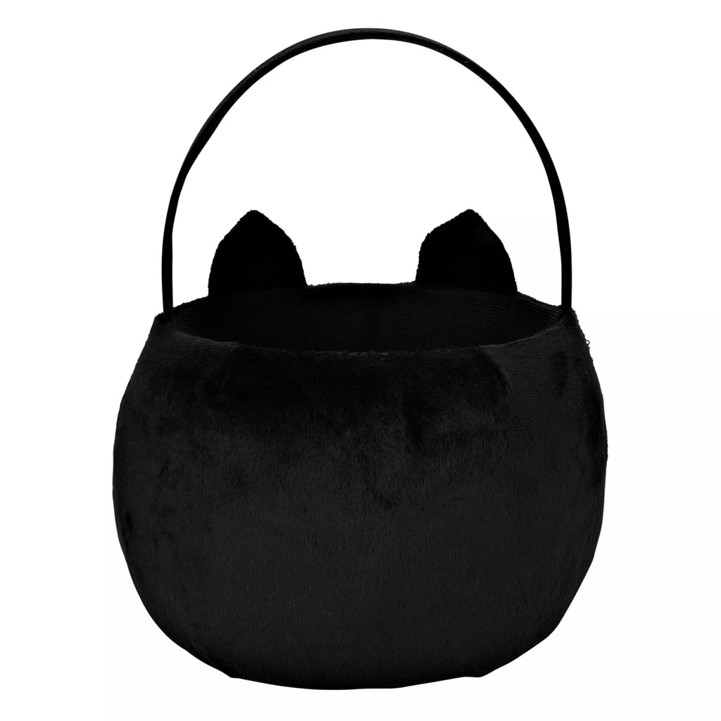Plush Black Cat Treat Bucket