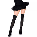 Black Ruffle Over the Knee Socks