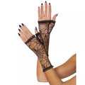 Black Fingerless Spider Web Gloves