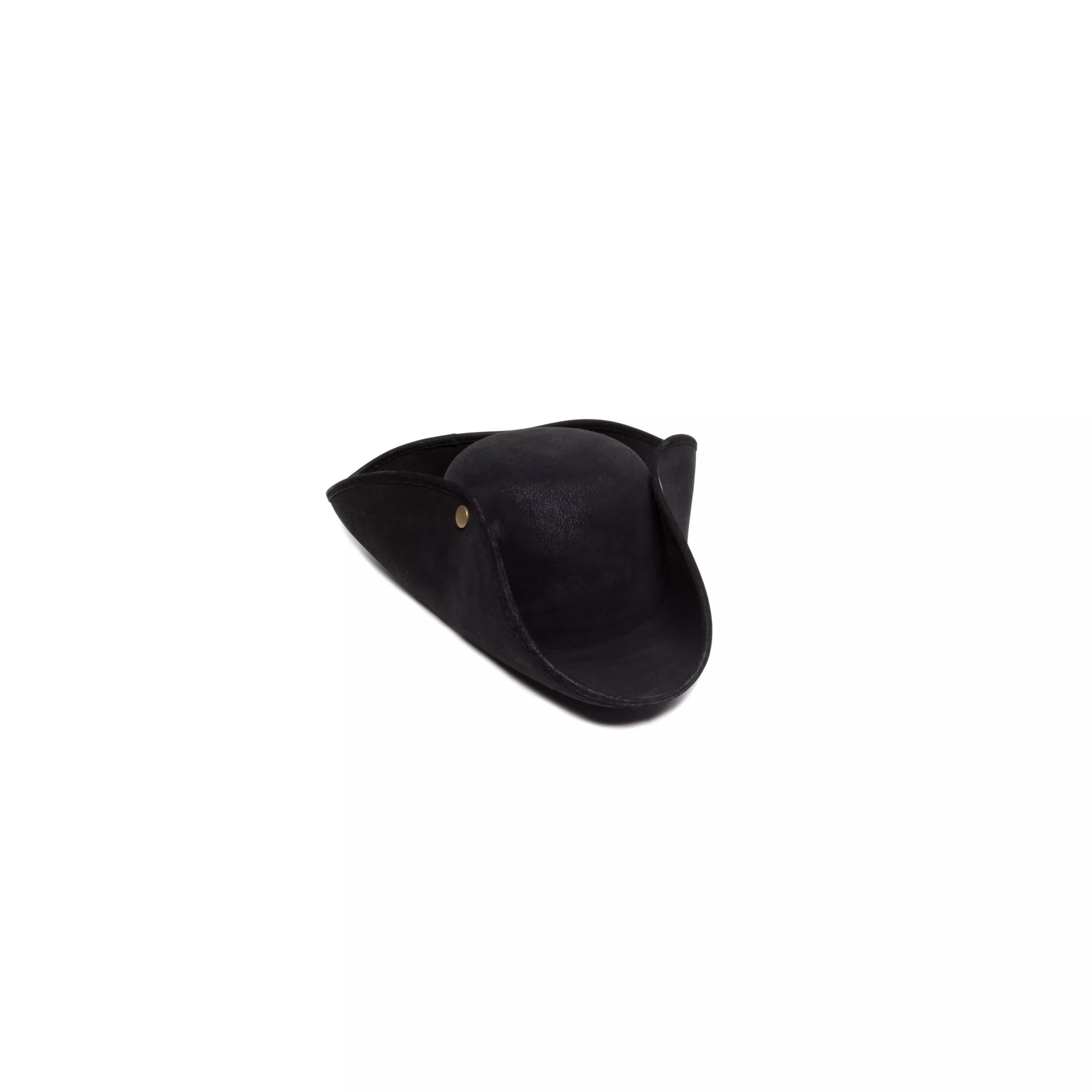 Black Tri Point Pirate Hat - Deluxe