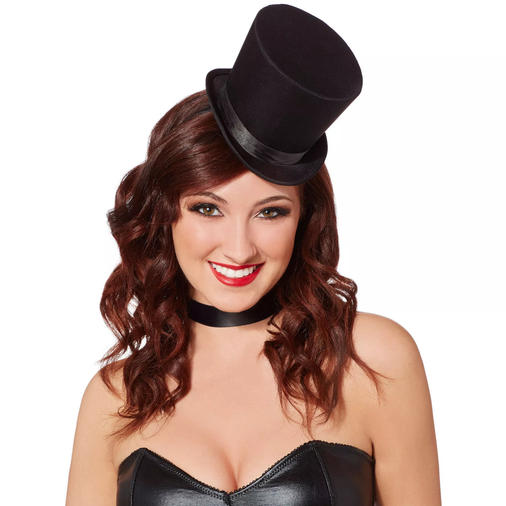 Black Mini Top Hat Fascinator
