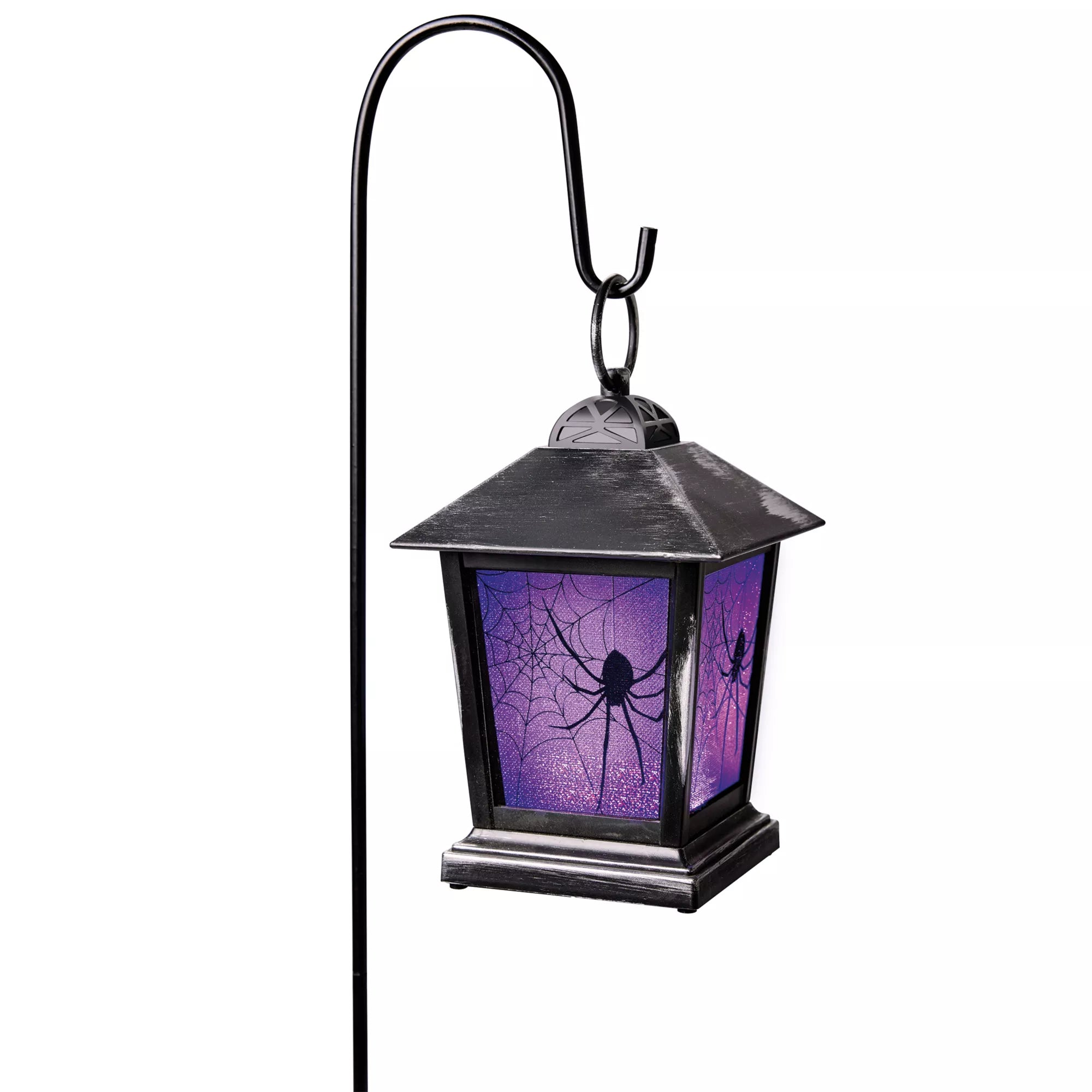Purple LED Creepy Spider Lantern Pathway Markers - 4 Pack