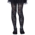 Metallic Silver Spider Web Tights