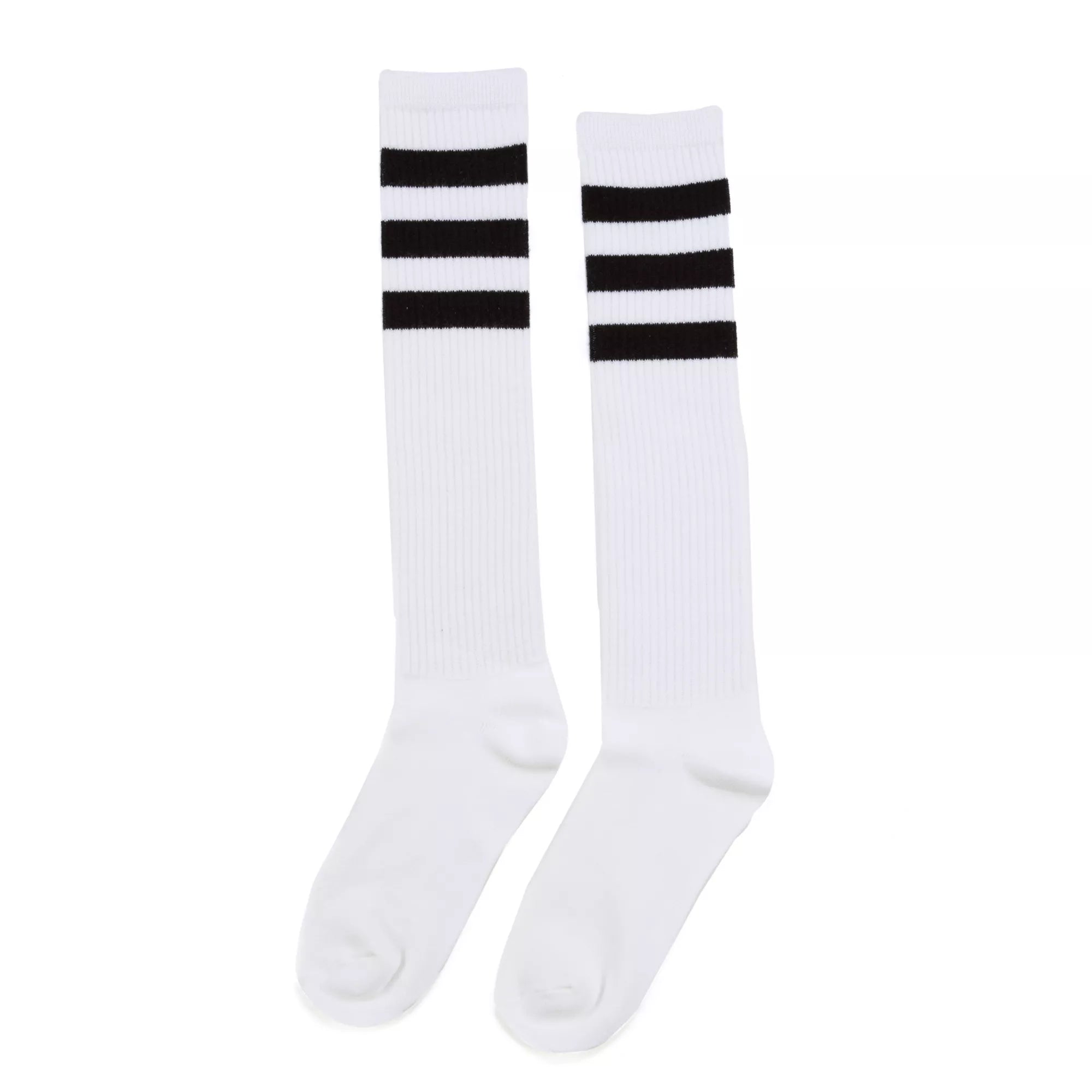 Black Striped Knee High Socks