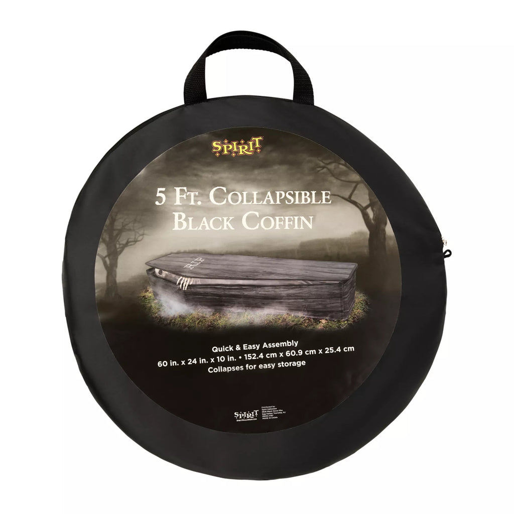 5 Ft Printed Fabric Collapsible Coffin