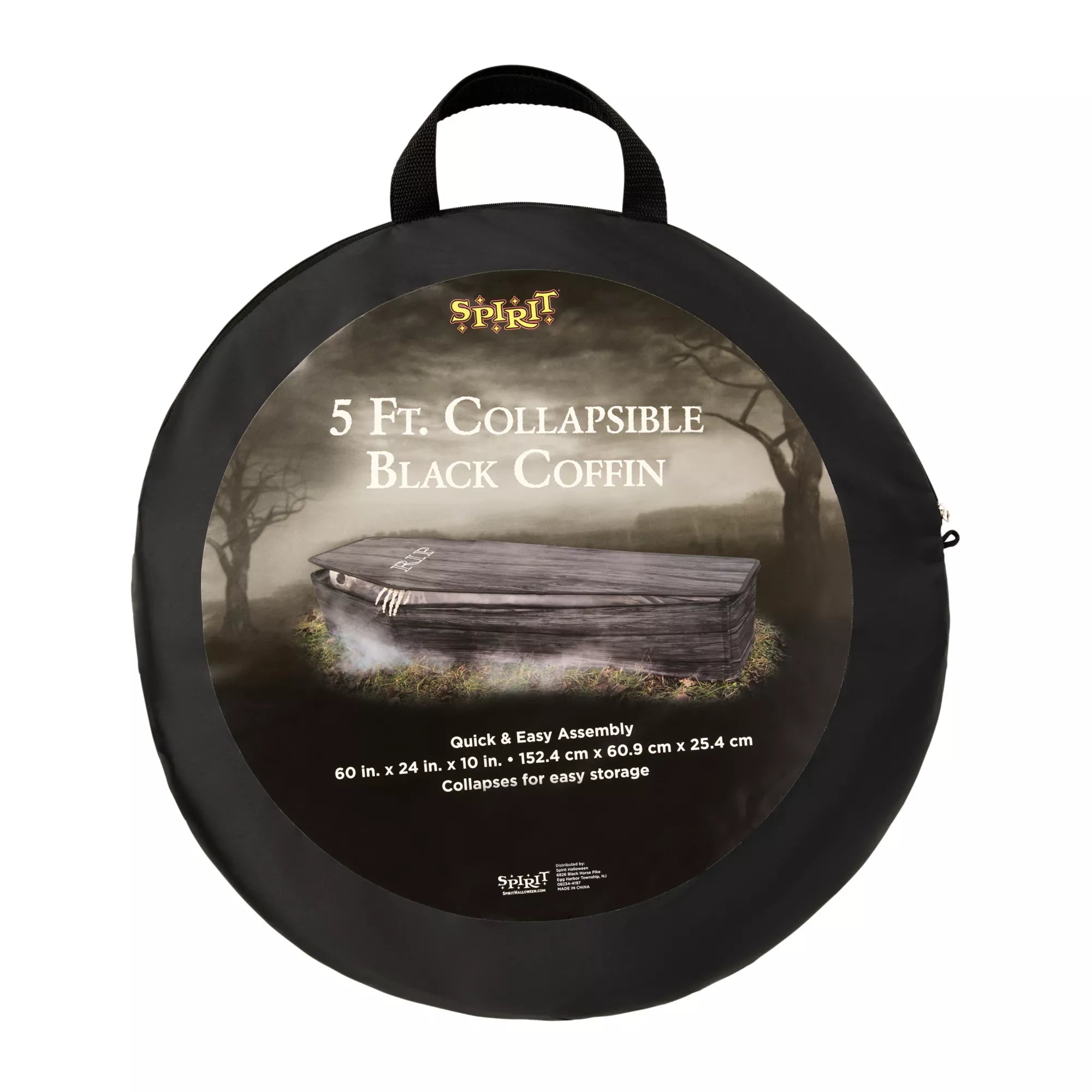 5 Ft Printed Fabric Collapsible Coffin