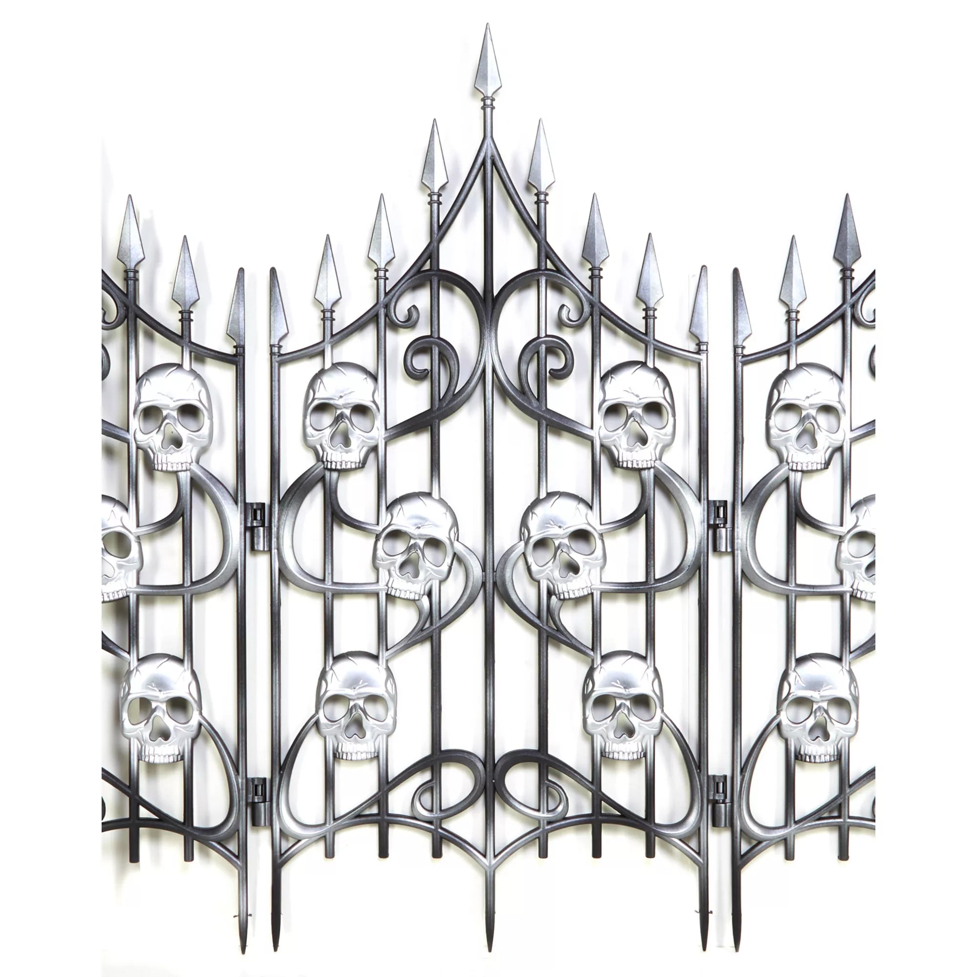 3 Ft Skull Swirl Fence