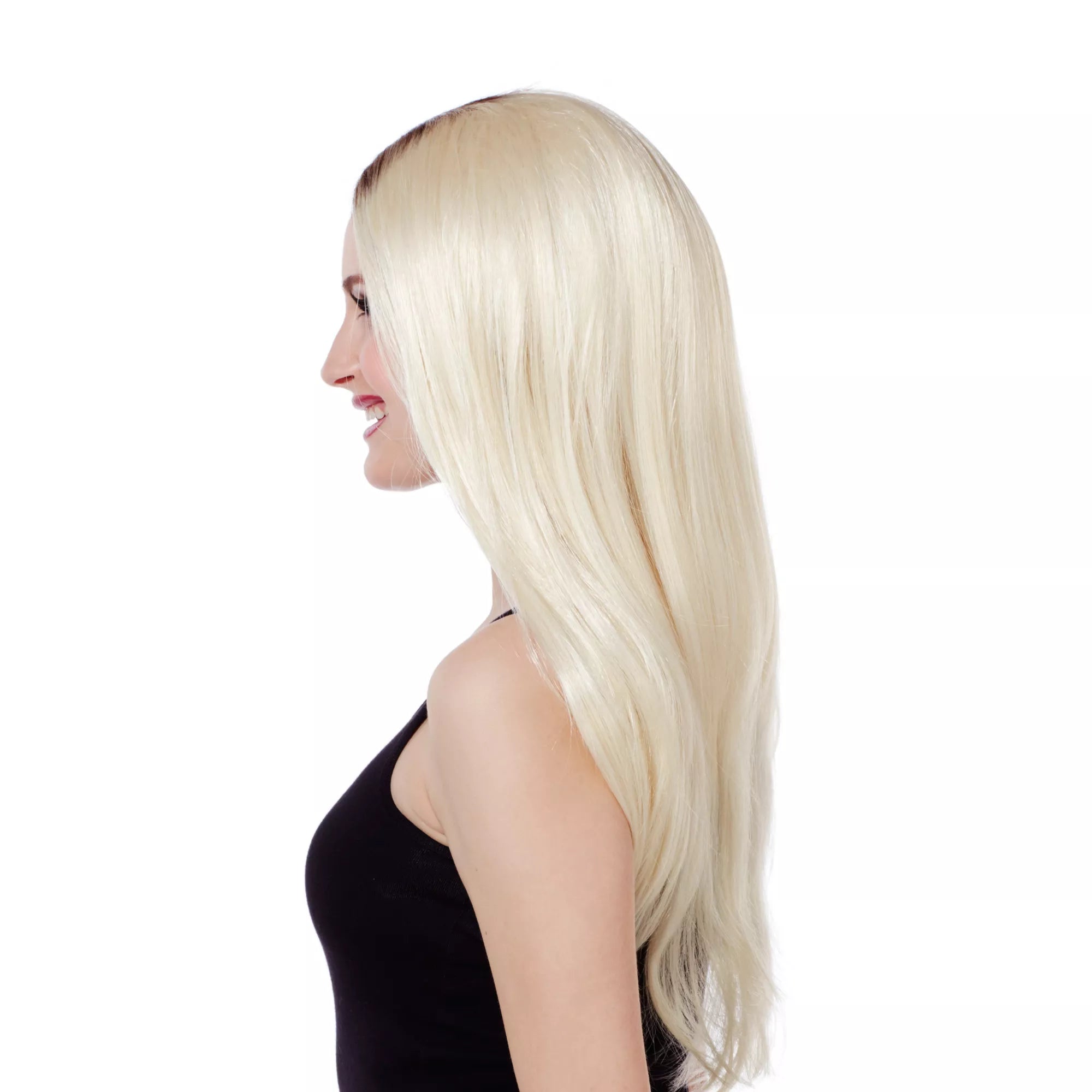 Blonde Black Roots Wig