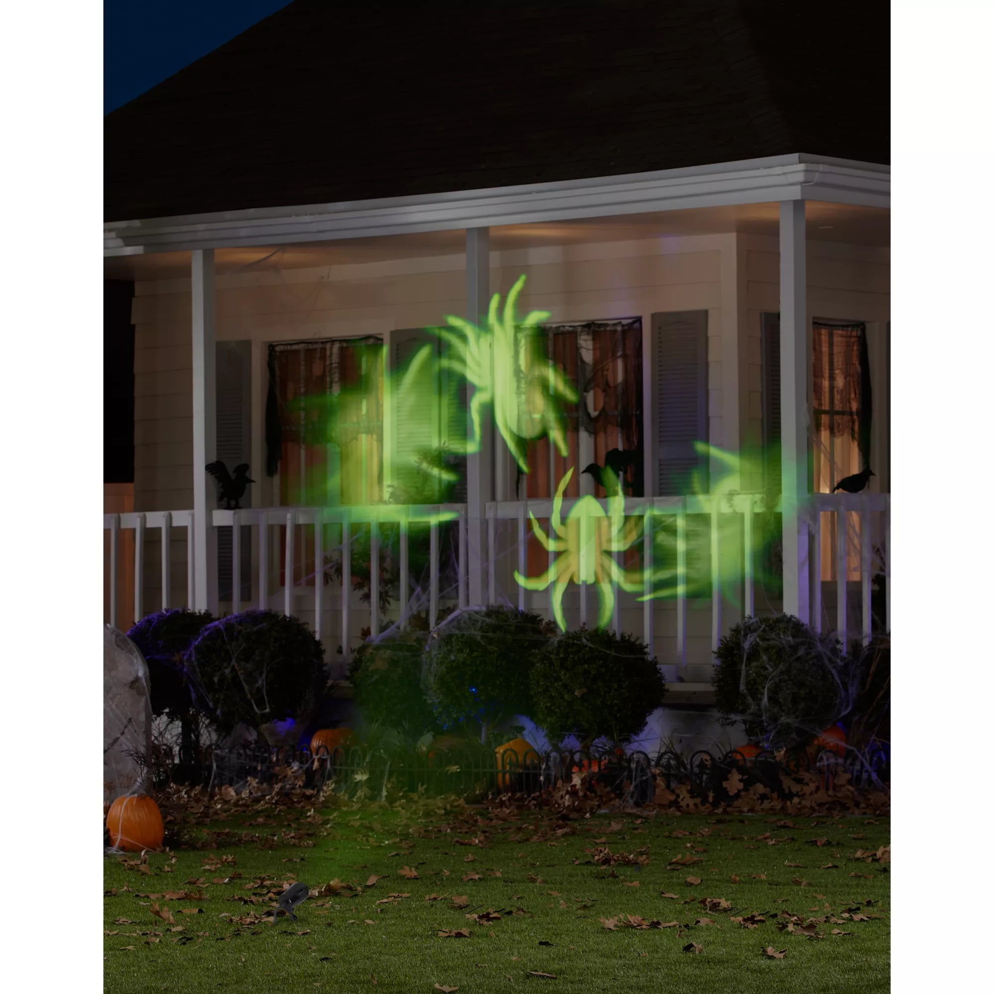 Whirl-A-Motion LED Green Spiders Projection Spot Light