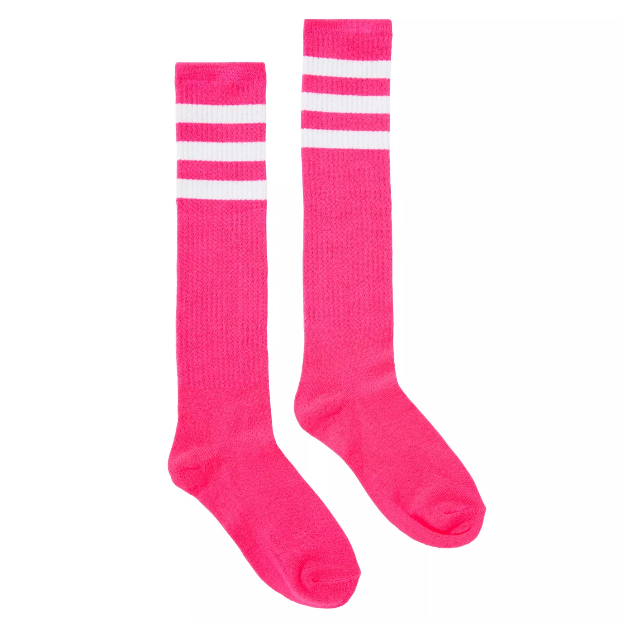 Neon Pink Athletic Socks