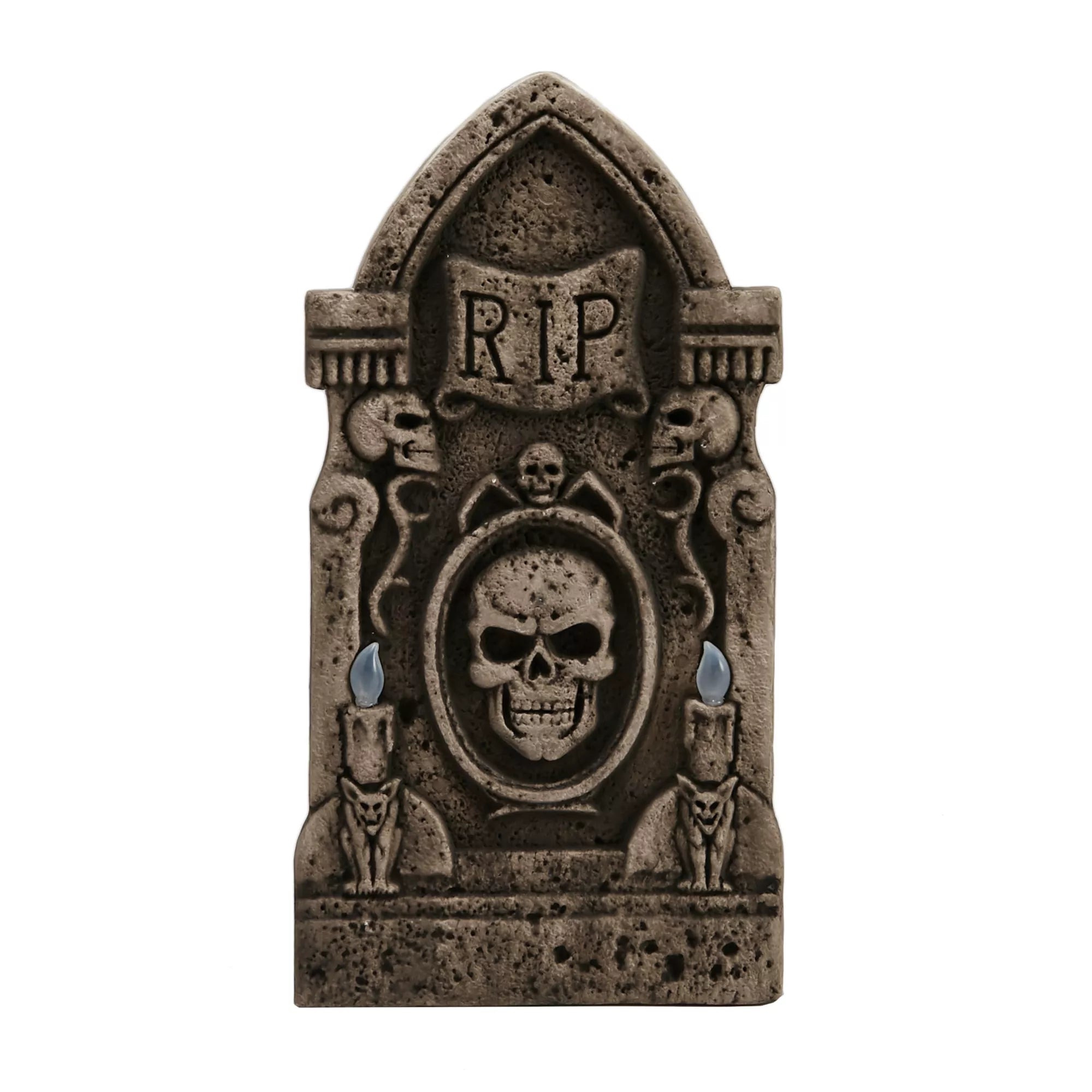 Light-Up Skull Tombstone