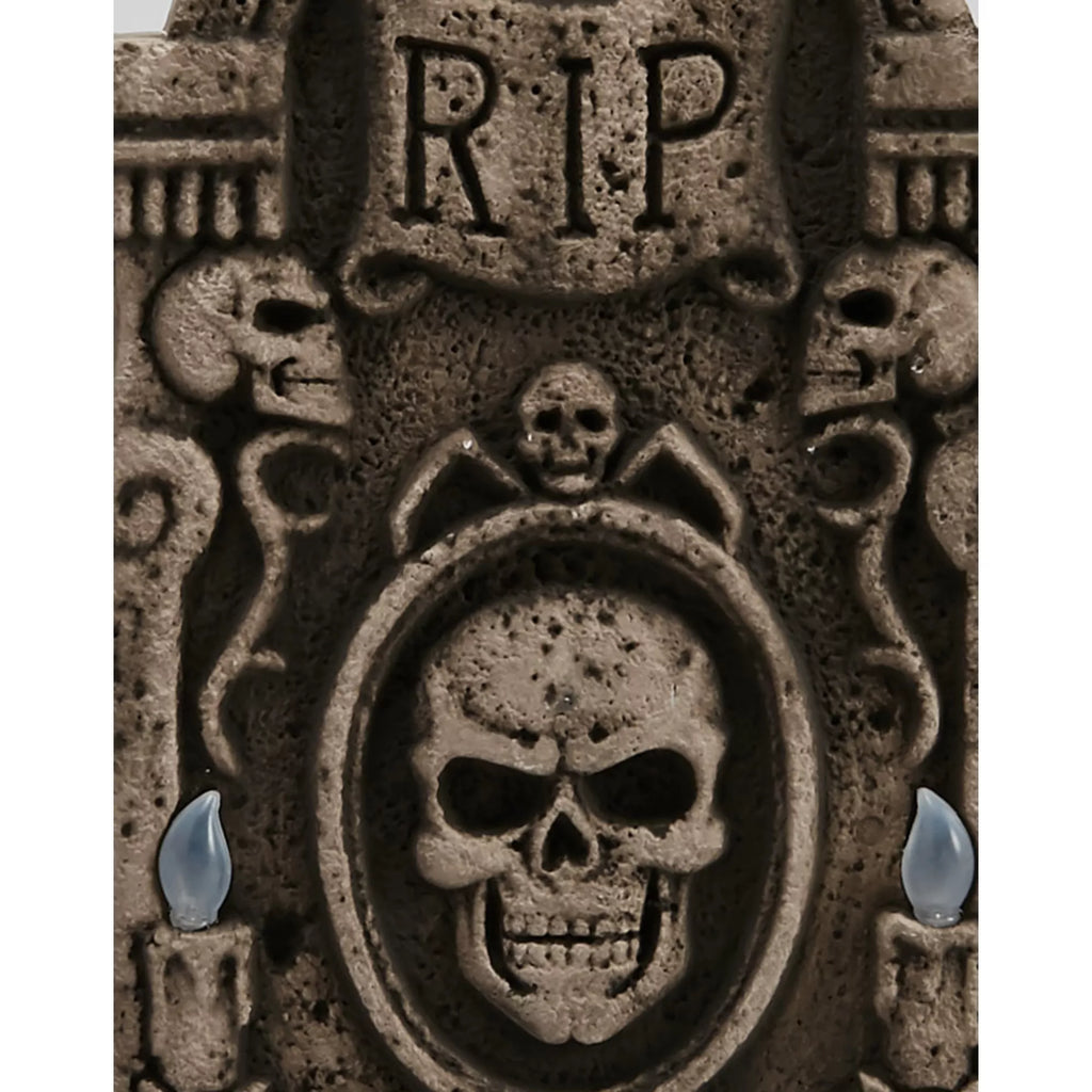 Light-Up Skull Tombstone