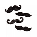 Black Adhesive Mustache 4 Pack