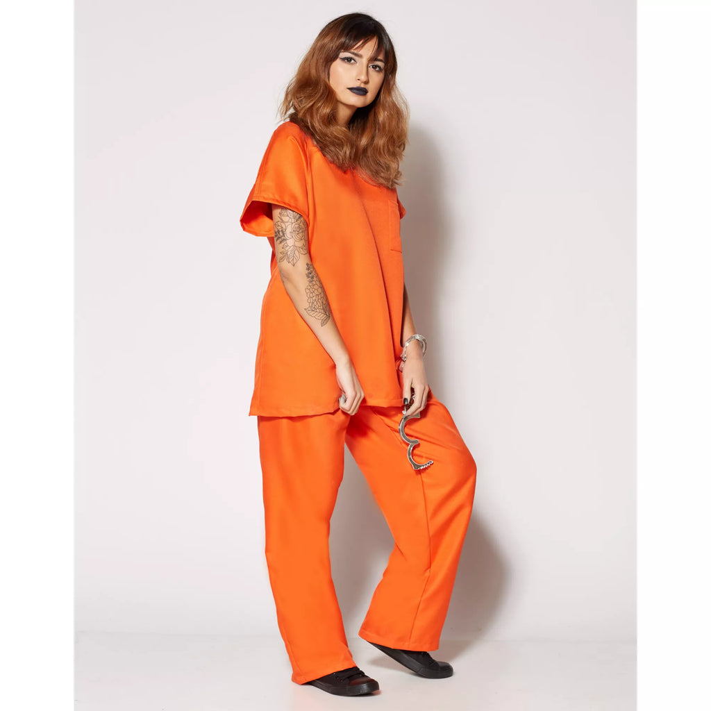 Adult Got Busted Orange Prisoner Costume
