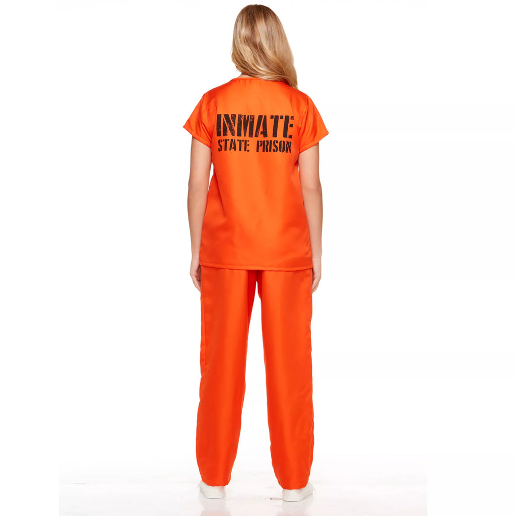 Adult Got Busted Orange Prisoner Costume
