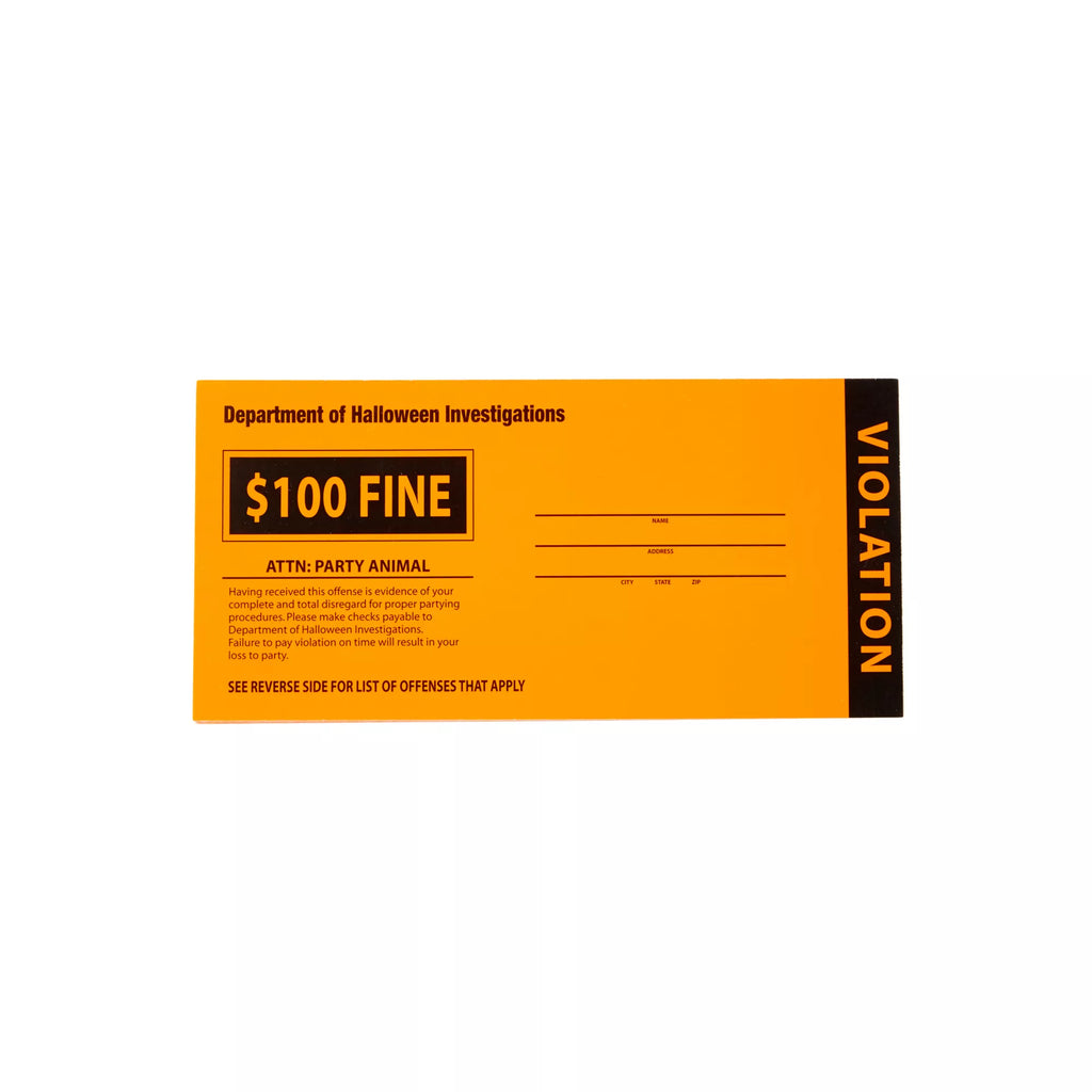 Halloween Party Violation Tickets