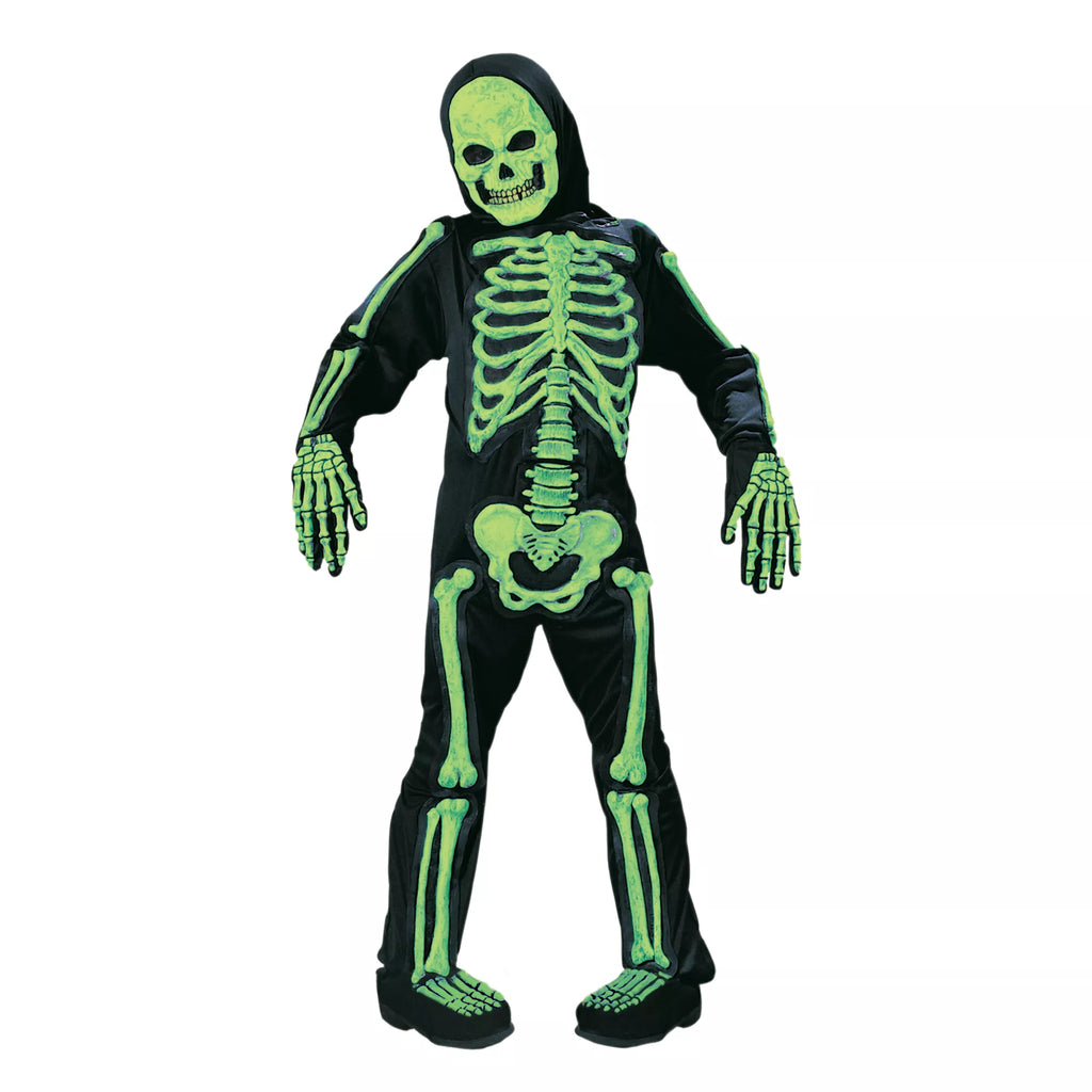 Kids Glow in the Dark Skelebones One Piece Costume