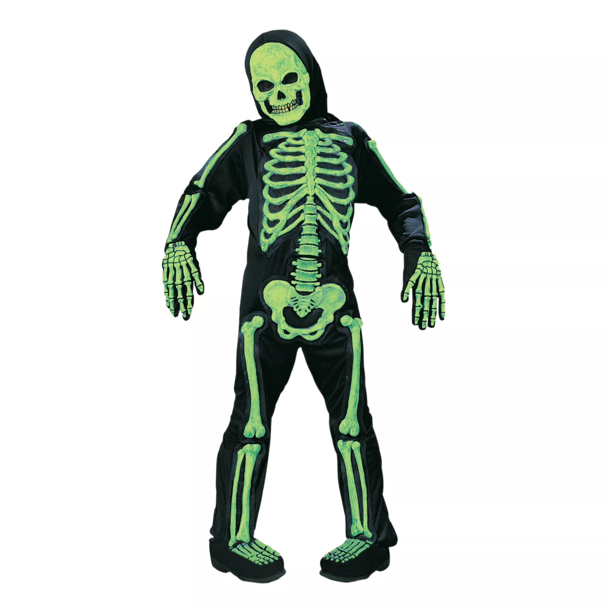 Kids Glow in the Dark Skelebones One Piece Costume