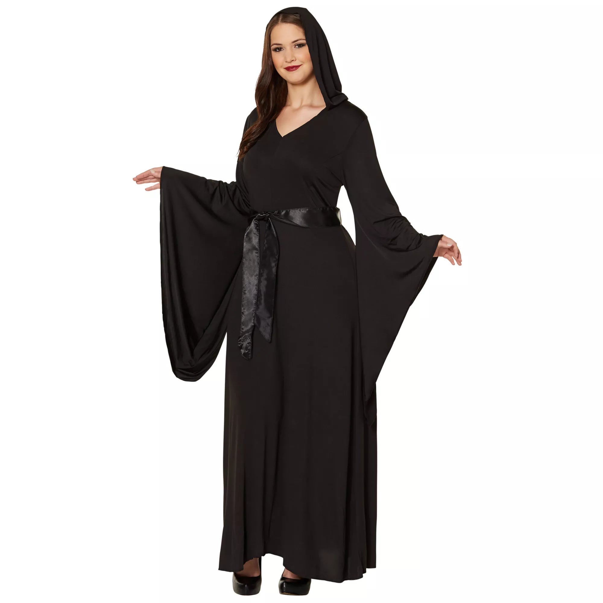 Adult Black Hooded Dress