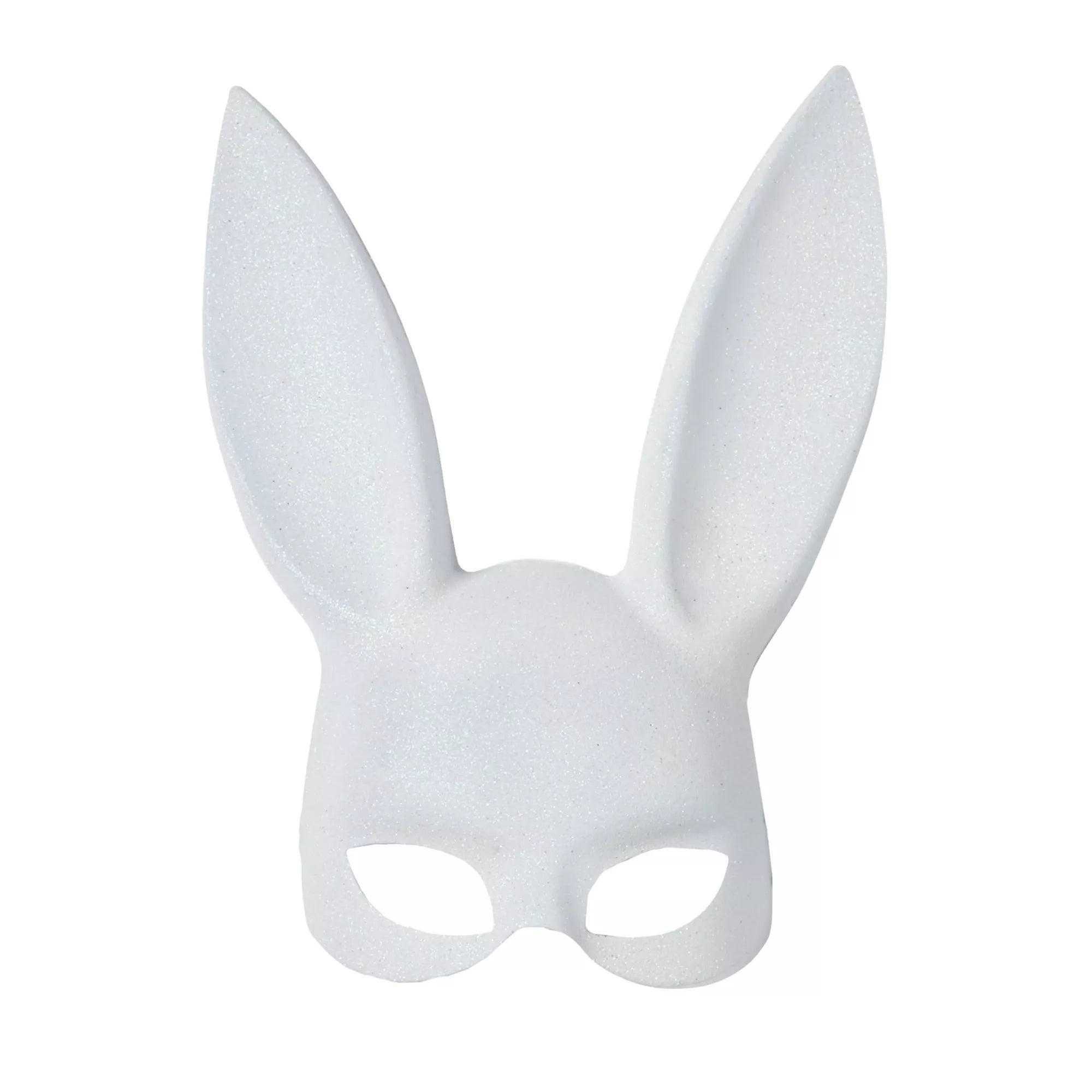 White Glitter Bunny Mask