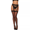 Black Lace Garter and Stockings