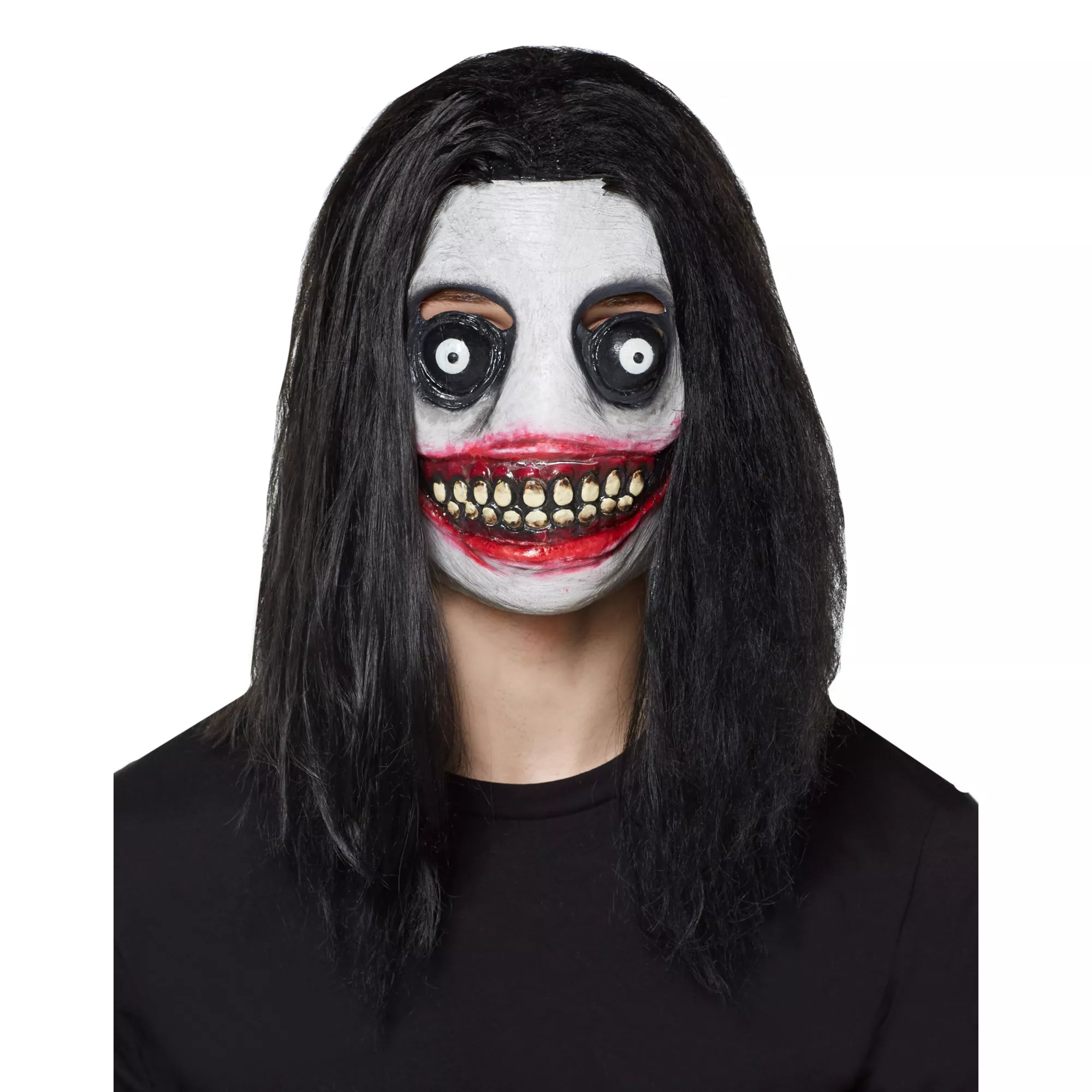 Demented Grinning Killer Half Mask